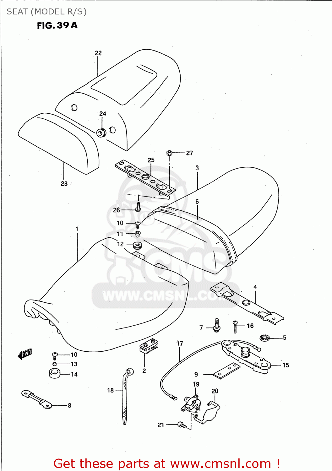 SEAT (MODEL R/S) GSXR750W 1994 (R) USA (E03)