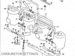 CARBURETOR FITTINGS - GSXR750W 1994 (R) USA (E03)