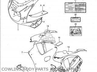 COWLING BODY PARTS (MODEL P M18) - GSXR750W 1994 (R) USA (E03)