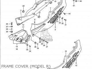 FRAME COVER (MODEL R) - GSXR750W 1994 (R) USA (E03)