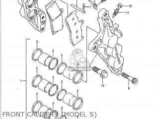FRONT CALIPERS (MODEL S) - GSXR750W 1994 (R) USA (E03)