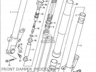 FRONT DAMPER (MODEL P) - GSXR750W 1994 (R) USA (E03)