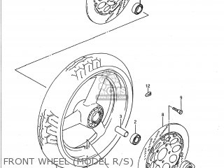 FRONT WHEEL (MODEL R/S) - GSXR750W 1994 (R) USA (E03)