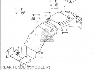 REAR FENDER (MODEL P) - GSXR750W 1994 (R) USA (E03)