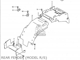 REAR FENDER (MODEL R/S) - GSXR750W 1994 (R) USA (E03)