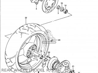 REAR WHEEL (MODEL R/S) - GSXR750W 1994 (R) USA (E03)