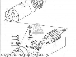 STARTING MOTOR (MODEL P) - GSXR750W 1994 (R) USA (E03)
