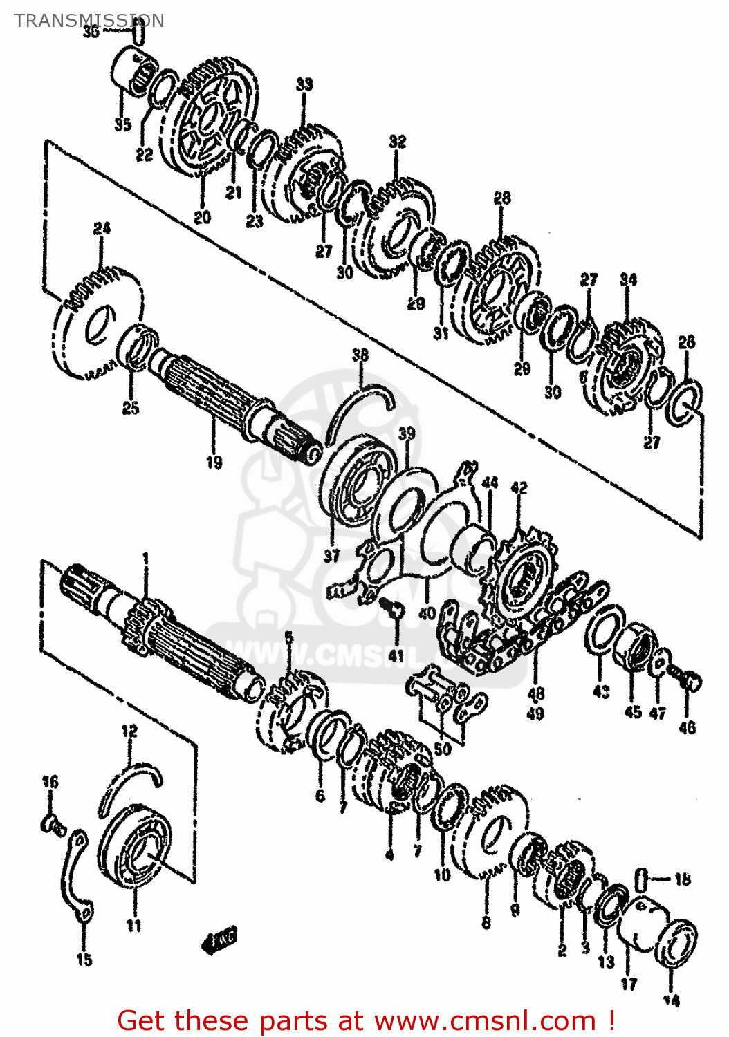 TRANSMISSION GSXR750W 1995 (S) (E02 E04 E18 E22 E24 E25 E34 E37 E39)