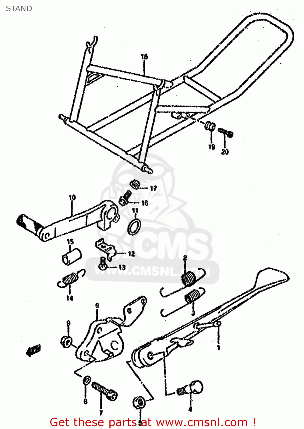 STAND GSXR750W 1995 (S) (E02 E04 E18 E22 E24 E25 E34 E37 E39)