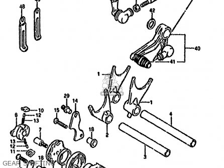 GEAR SHIFTING - GSXR750W 1995 (S) (E02 E04 E18 E22 E24 E25 E34 E37 E39)