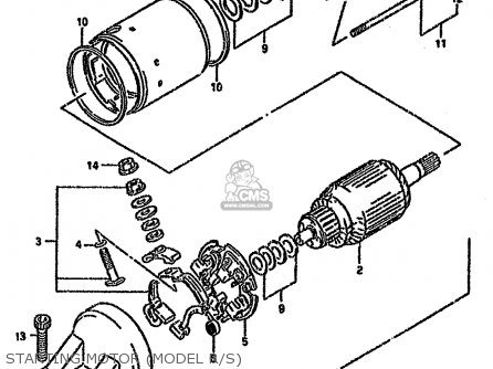 STARTING MOTOR (MODEL R/S) - GSXR750W 1995 (S) (E02 E04 E18 E22 E24 E25 E34 E37 E39)