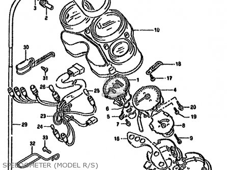 SPEEDOMETER (MODEL R/S) - GSXR750W 1995 (S) (E02 E04 E18 E22 E24 E25 E34 E37 E39)