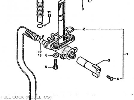 FUEL COCK (MODEL R/S) - GSXR750W 1995 (S) (E02 E04 E18 E22 E24 E25 E34 E37 E39)