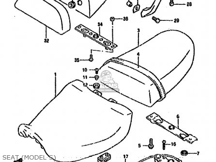 SEAT (MODEL S) - GSXR750W 1995 (S) (E02 E04 E18 E22 E24 E25 E34 E37 E39)