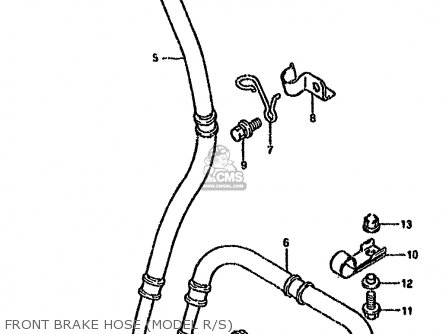 FRONT BRAKE HOSE (MODEL R/S) - GSXR750W 1995 (S) (E02 E04 E18 E22 E24 E25 E34 E37 E39)