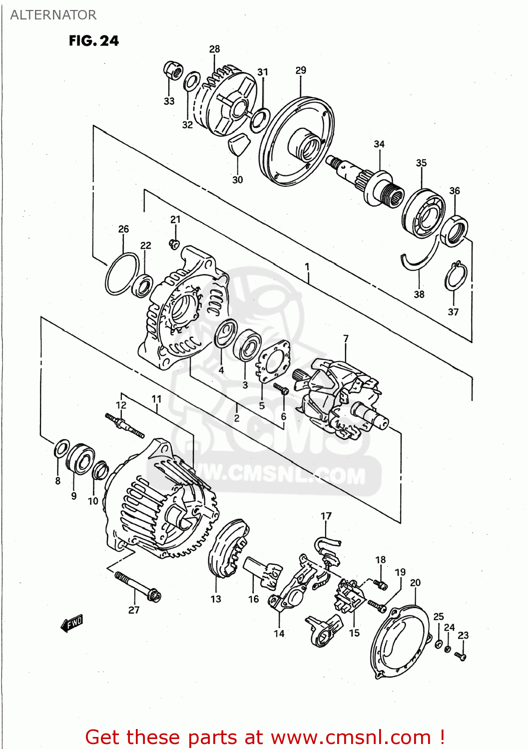 ALTERNATOR GSXR750W 1995 (S) USA (E03)