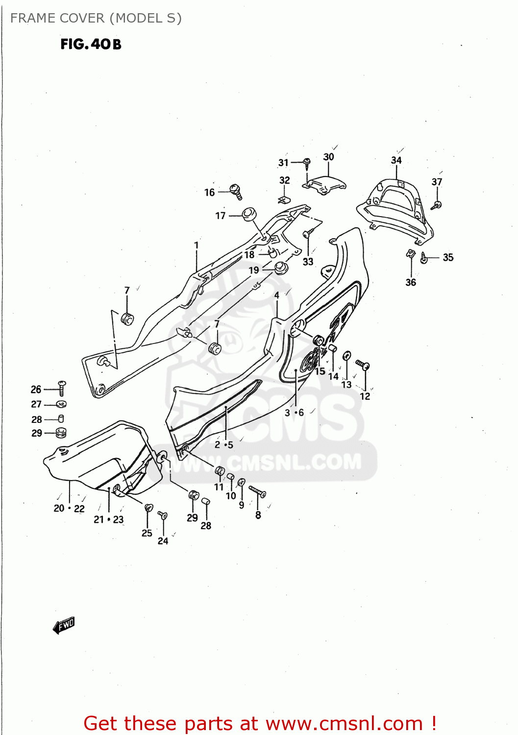 FRAME COVER (MODEL S) GSXR750W 1995 (S) USA (E03)