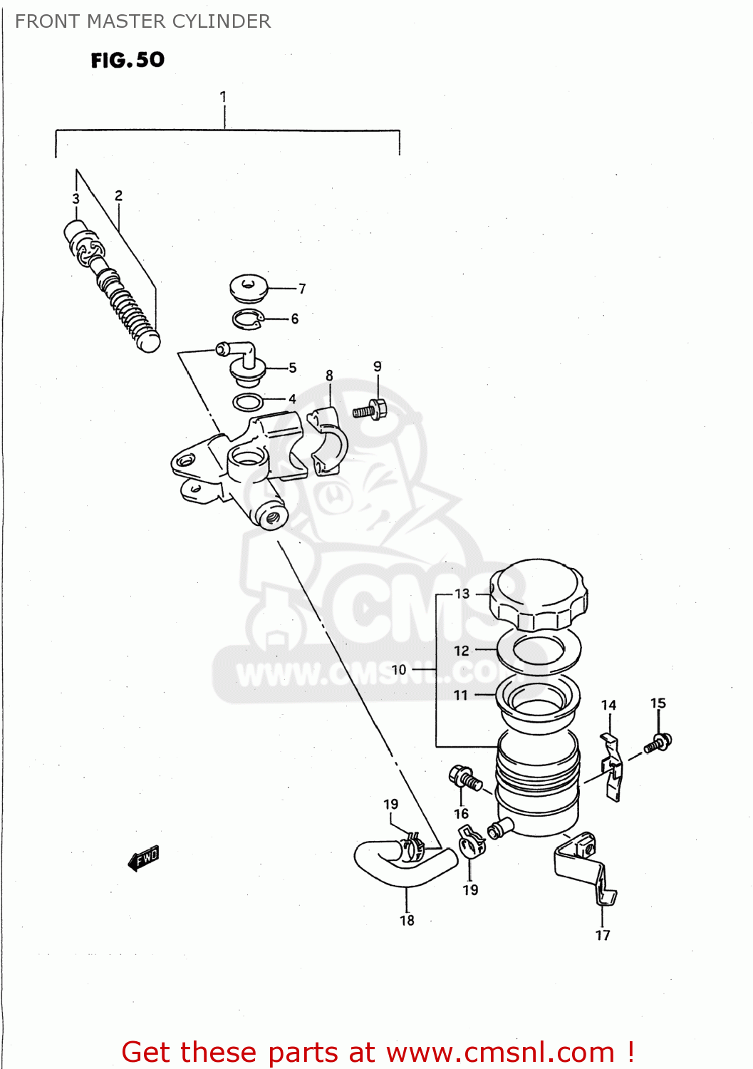 FRONT MASTER CYLINDER GSXR750W 1995 (S) USA (E03)