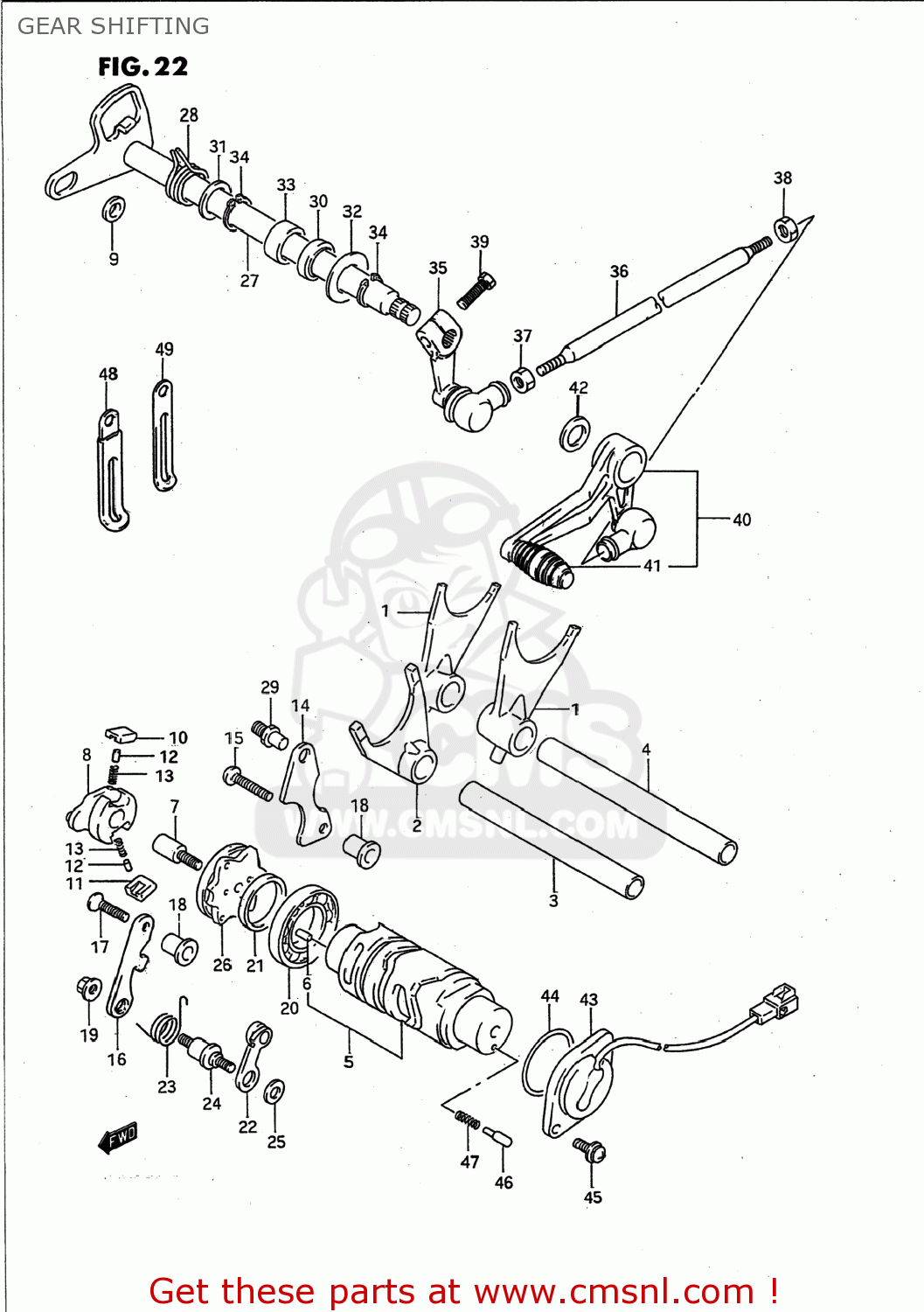 GEAR SHIFTING GSXR750W 1995 (S) USA (E03)