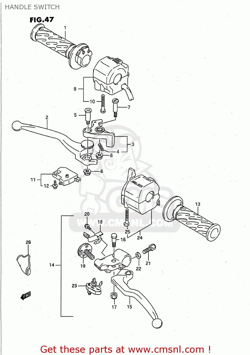 HANDLE SWITCH GSXR750W 1995 (S) USA (E03)