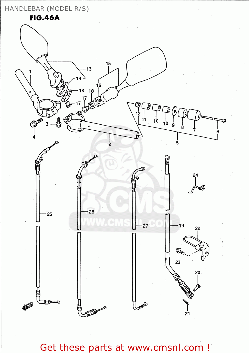HANDLEBAR (MODEL R/S) GSXR750W 1995 (S) USA (E03)