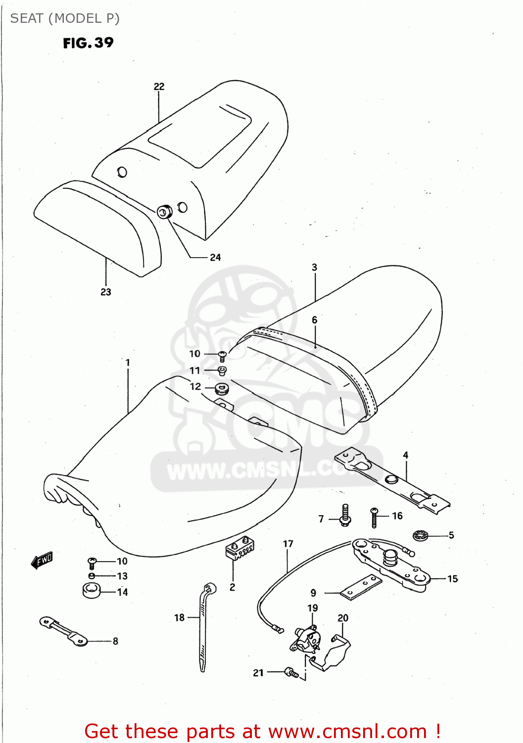 SEAT (MODEL P) GSXR750W 1995 (S) USA (E03)