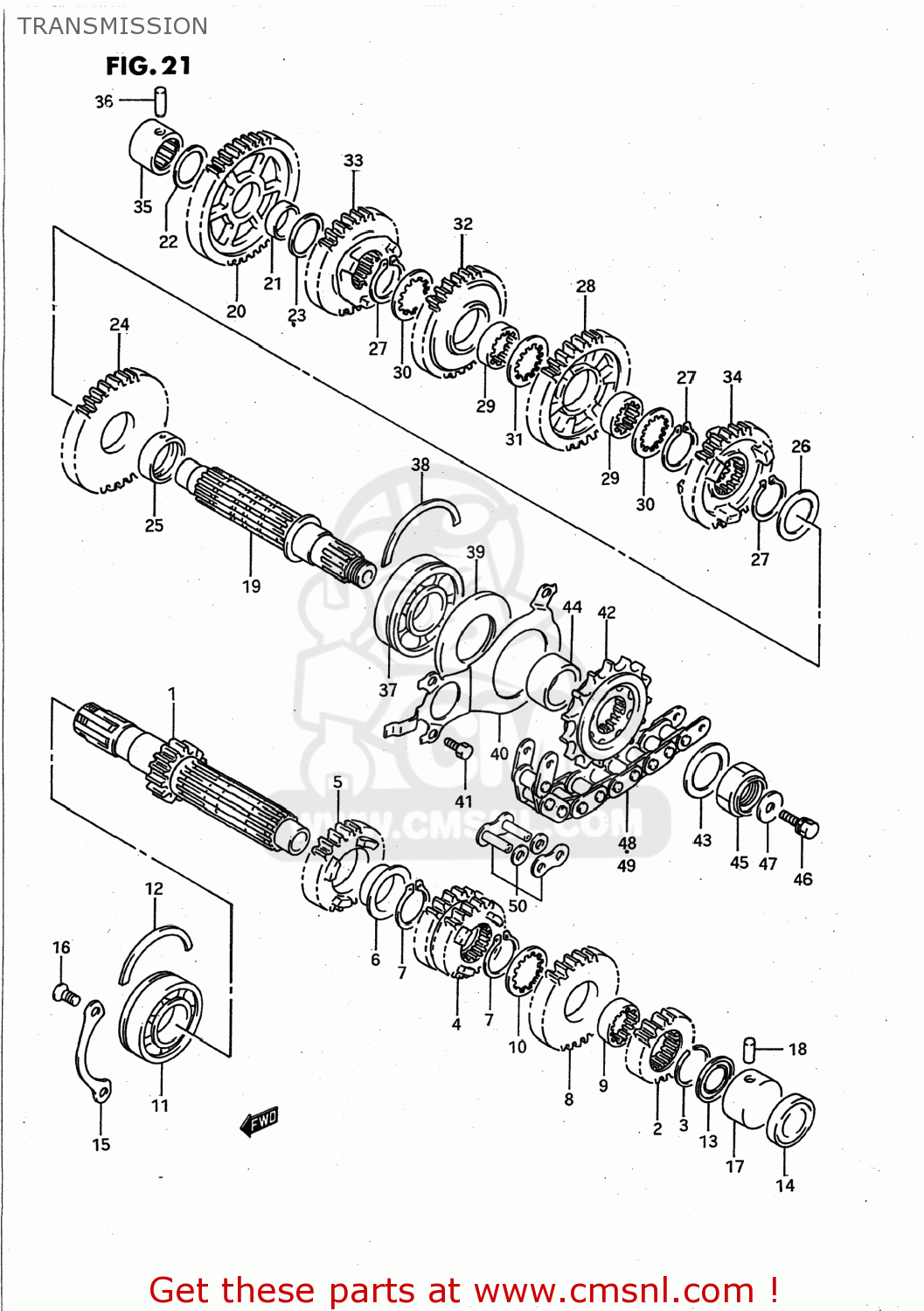 TRANSMISSION GSXR750W 1995 (S) USA (E03)