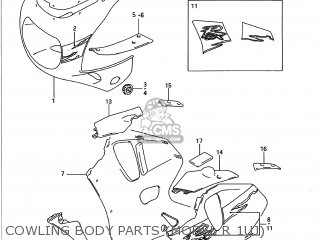 COWLING BODY PARTS (MODEL R 1UJ) - GSXR750W 1995 (S) USA (E03)