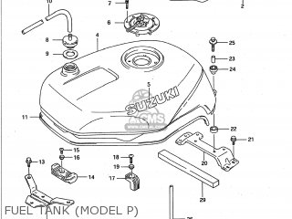 FUEL TANK (MODEL P) - GSXR750W 1995 (S) USA (E03)