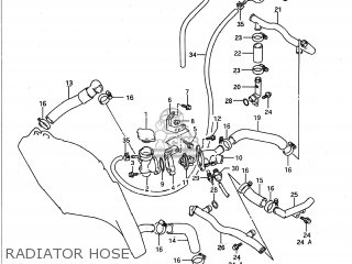 RADIATOR HOSE - GSXR750W 1995 (S) USA (E03)