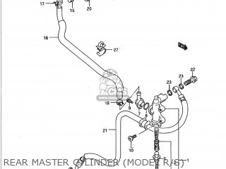 REAR MASTER CYLINDER (MODEL R/S) - GSXR750W 1995 (S) USA (E03)