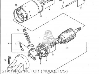 STARTING MOTOR (MODEL R/S) - GSXR750W 1995 (S) USA (E03)