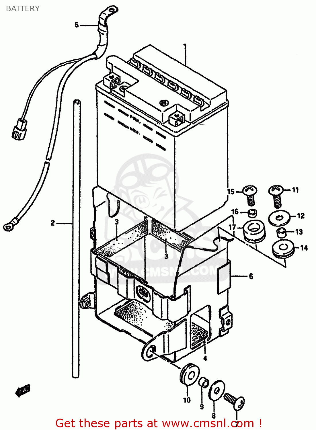 BATTERY GSXR750X 1986 (G) (E01 E02 E04 15 16 17 18 21 22 24 25 34 39 53)