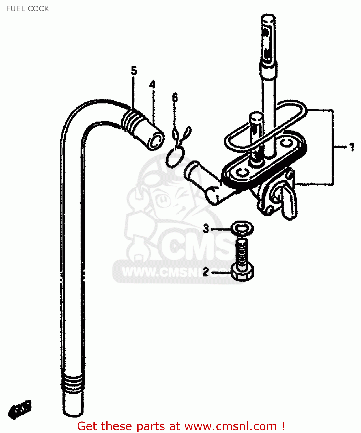 FUEL COCK GSXR750X 1986 (G) (E01 E02 E04 15 16 17 18 21 22 24 25 34 39 53)
