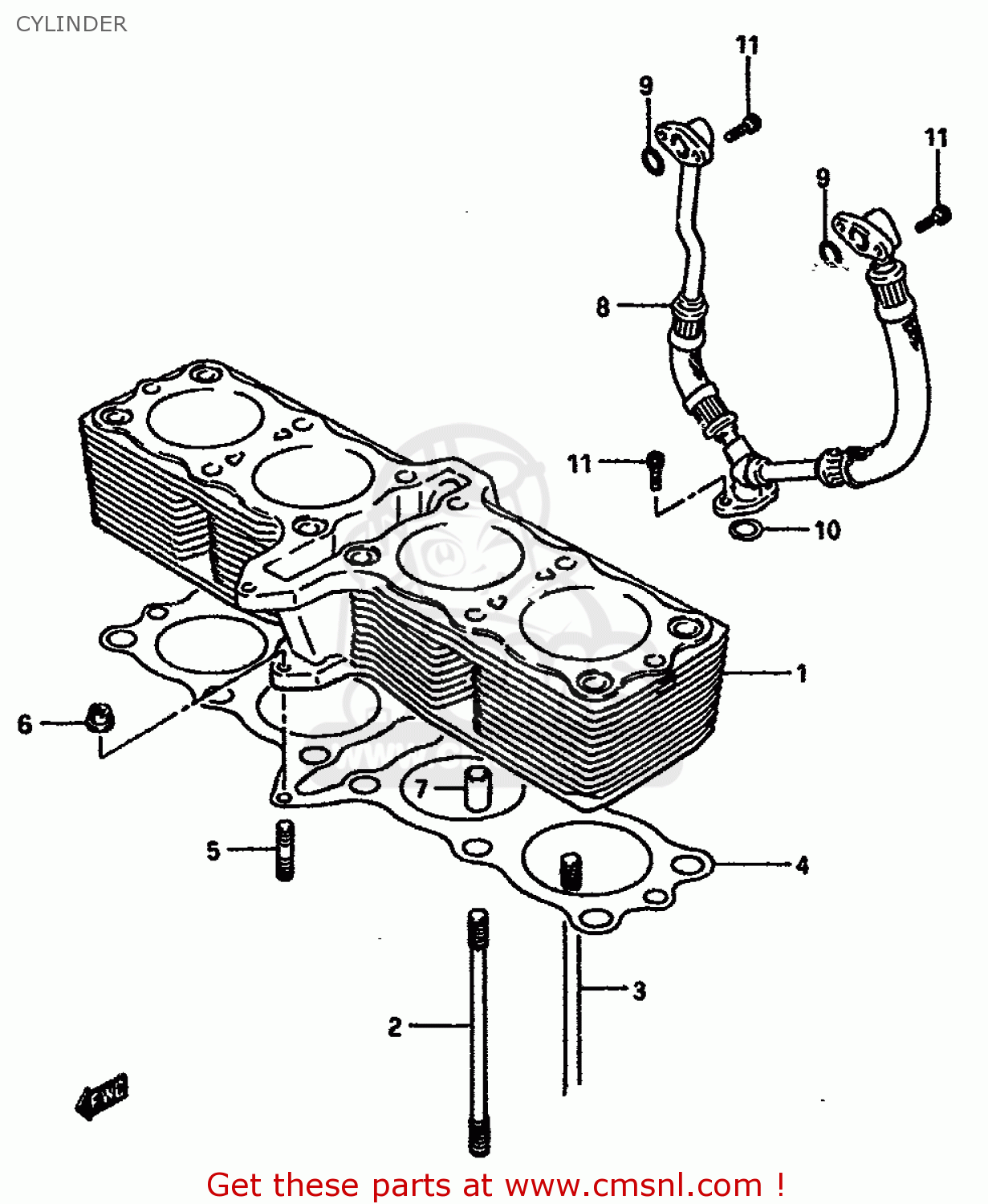 CYLINDER GSXR750X 1986 (G) (E01 E02 E04 15 16 17 18 21 22 24 25 34 39 53)