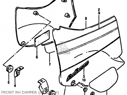 FRONT RH DAMPER (MODEL H) - GSXR750X 1986 (G) (E01 E02 E04 15 16 17 18 21 22 24 25 34 39 53)