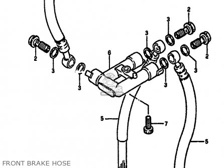 FRONT BRAKE HOSE - GSXR750X 1986 (G) (E01 E02 E04 15 16 17 18 21 22 24 25 34 39 53)