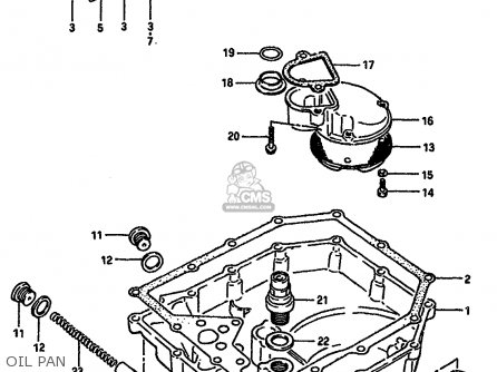 OIL PAN - GSXR750X 1986 (G) (E01 E02 E04 15 16 17 18 21 22 24 25 34 39 53)