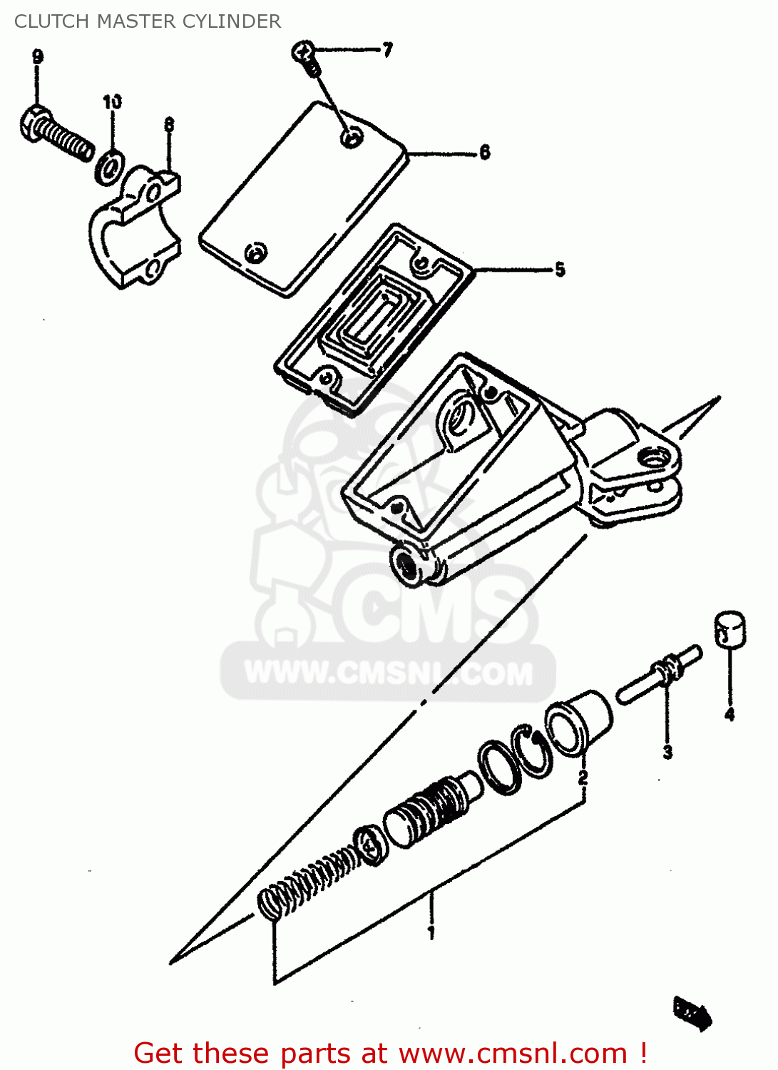 CLUTCH MASTER CYLINDER GSXR750X 1987 (H) (E01 E02 4 6 15 16 17 18 21 22 24 25 34 39 53)