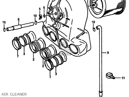AIR CLEANER - GSXR750X 1987 (H) (E01 E02 4 6 15 16 17 18 21 22 24 25 34 39 53)
