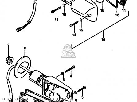 TURN SIGNAL LAMP (E1,E6,E24) - GSXR750X 1987 (H) (E01 E02 4 6 15 16 17 18 21 22 24 25 34 39 53)