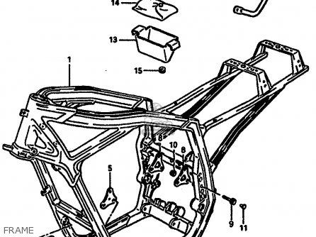FRAME - GSXR750X 1987 (H) (E01 E02 4 6 15 16 17 18 21 22 24 25 34 39 53)