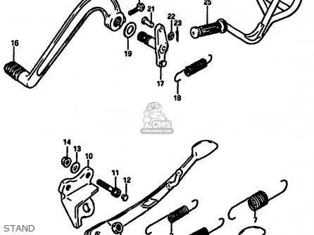 STAND - GSXR750X 1987 (H) (E01 E02 4 6 15 16 17 18 21 22 24 25 34 39 53)