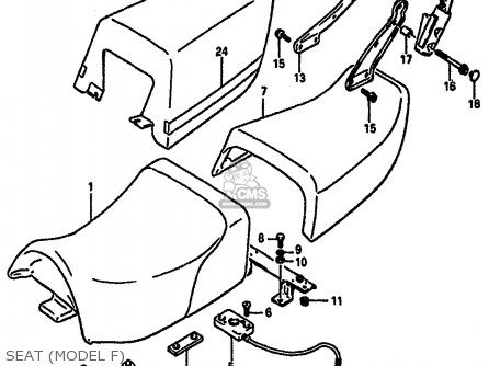SEAT (MODEL F) - GSXR750X 1987 (H) (E01 E02 4 6 15 16 17 18 21 22 24 25 34 39 53)