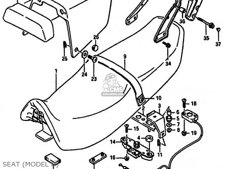 SEAT (MODEL H) - GSXR750X 1987 (H) (E01 E02 4 6 15 16 17 18 21 22 24 25 34 39 53)