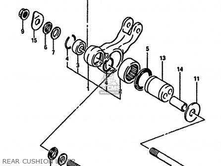 REAR CUSHION LEVER - GSXR750X 1987 (H) (E01 E02 4 6 15 16 17 18 21 22 24 25 34 39 53)