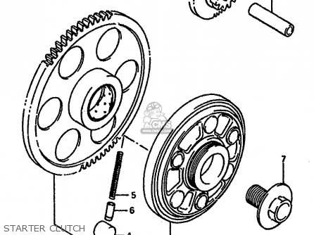 STARTER CLUTCH - GSXR750X 1987 (H) (E01 E02 4 6 15 16 17 18 21 22 24 25 34 39 53)