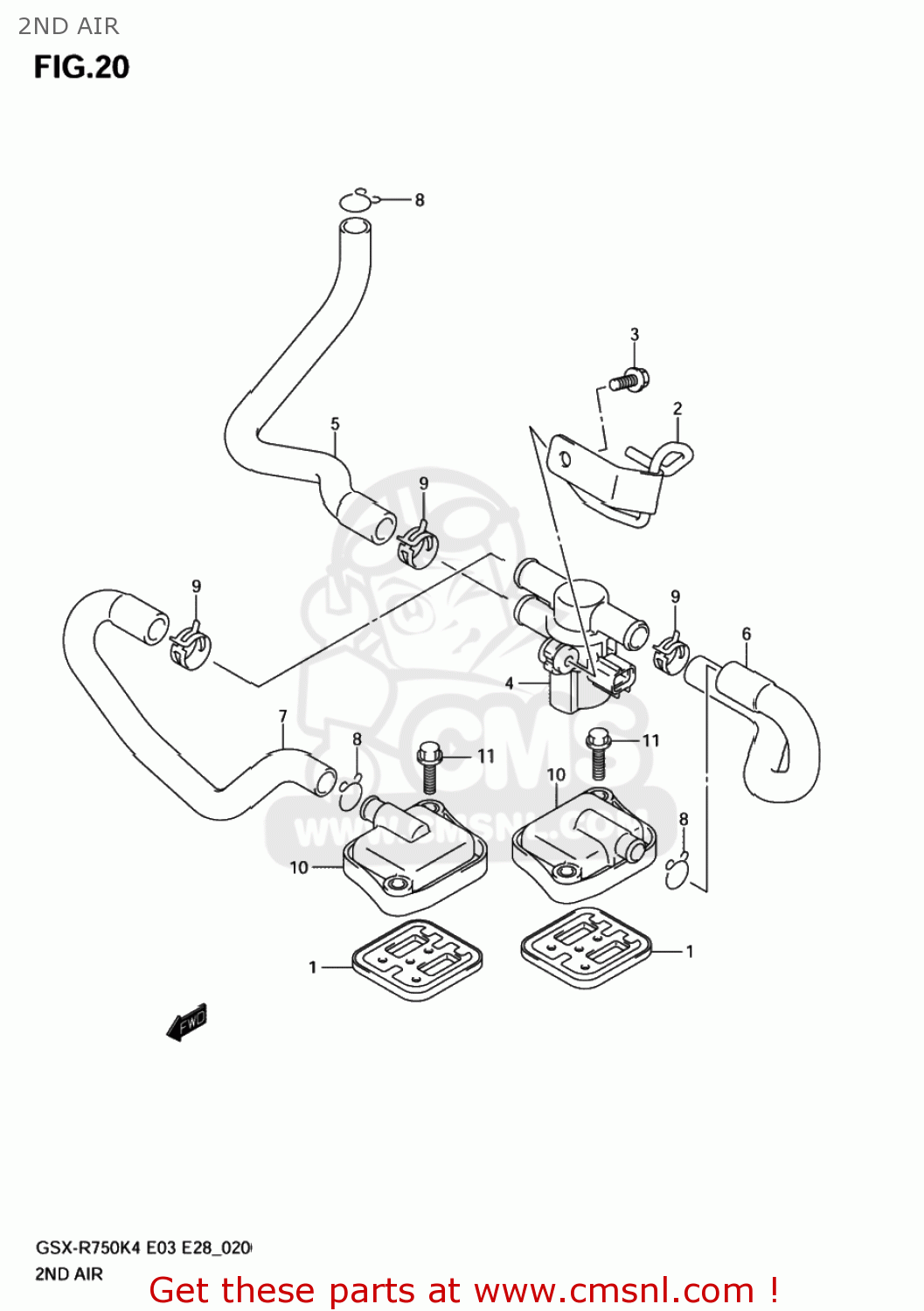 2ND AIR GSXR750X 2004 (K4) USA (E03)