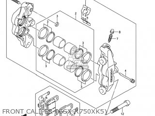 FRONT CALIPER (GSX-R750XK5) - GSXR750X 2004 (K4) USA (E03)