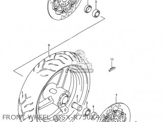 FRONT WHEEL (GSX-R750K4/K5) - GSXR750X 2004 (K4) USA (E03)